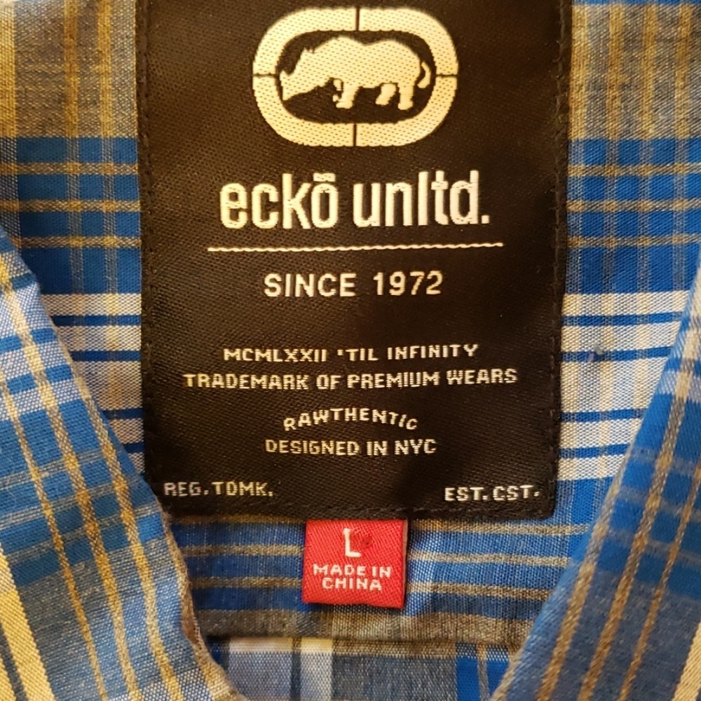 ecko unltd Large Plaid Button Down Shirt - Picture 7 of 8